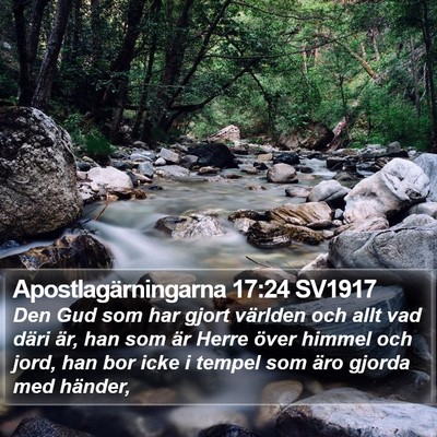 Apostlagärningarna 17:24 SV1917 Bible Verse Image