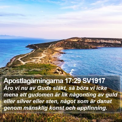 Apostlagärningarna 17:29 SV1917 Bible Verse Image