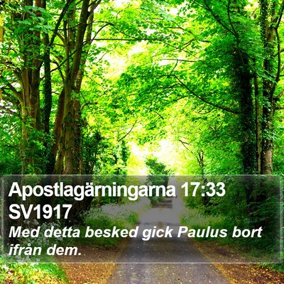 Apostlagärningarna 17:33 SV1917 Bible Verse Image