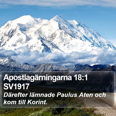 Apostlagärningarna 18:1 SV1917 Bible Verse Image