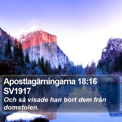Apostlagärningarna 18:16 SV1917 Bible Verse Image