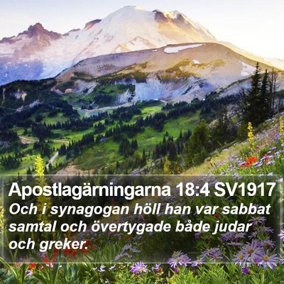 Apostlagärningarna 18:4 SV1917 Bible Verse Image