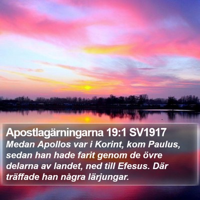 Apostlagärningarna 19:1 SV1917 Bible Verse Image