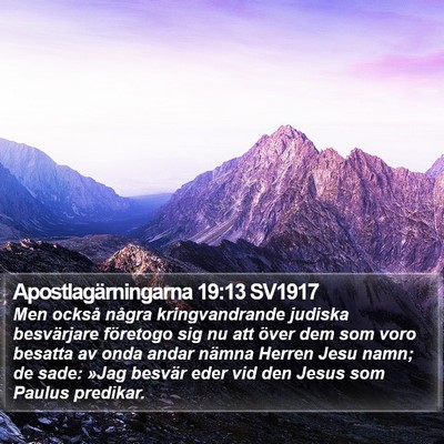 Apostlagärningarna 19:13 SV1917 Bible Verse Image