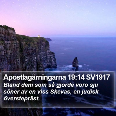 Apostlagärningarna 19:14 SV1917 Bible Verse Image