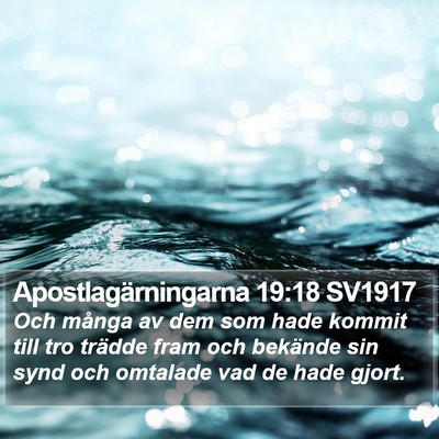 Apostlagärningarna 19:18 SV1917 Bible Verse Image