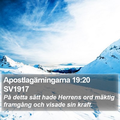 Apostlagärningarna 19:20 SV1917 Bible Verse Image