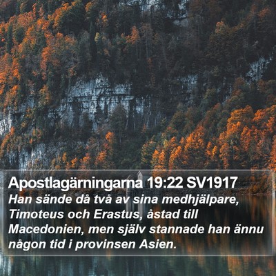 Apostlagärningarna 19:22 SV1917 Bible Verse Image