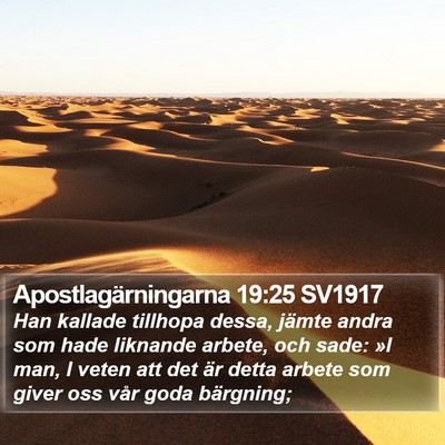 Apostlagärningarna 19:25 SV1917 Bible Verse Image