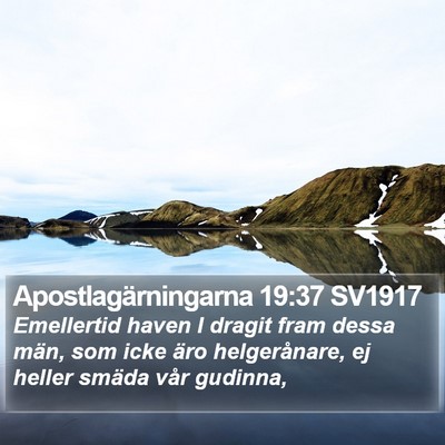 Apostlagärningarna 19:37 SV1917 Bible Verse Image