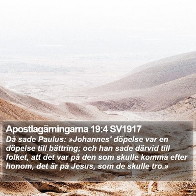 Apostlagärningarna 19:4 SV1917 Bible Verse Image