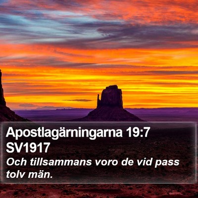 Apostlagärningarna 19:7 SV1917 Bible Verse Image