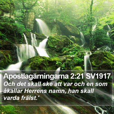 Apostlagärningarna 2:21 SV1917 Bible Verse Image