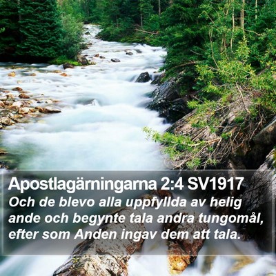 Apostlagärningarna 2:4 SV1917 Bible Verse Image