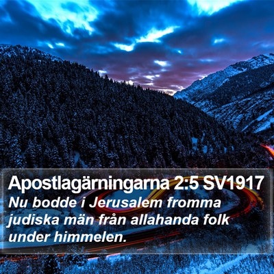 Apostlagärningarna 2:5 SV1917 Bible Verse Image