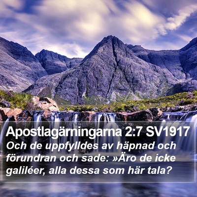 Apostlagärningarna 2:7 SV1917 Bible Verse Image