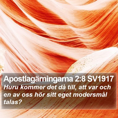 Apostlagärningarna 2:8 SV1917 Bible Verse Image