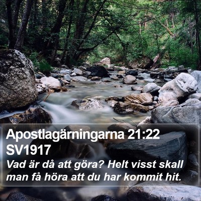 Apostlagärningarna 21:22 SV1917 Bible Verse Image