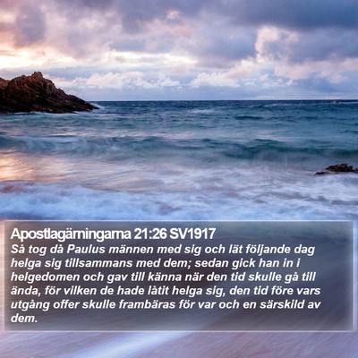 Apostlagärningarna 21:26 SV1917 Bible Verse Image
