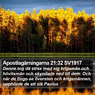 Apostlagärningarna 21:32 SV1917 Bible Verse Image