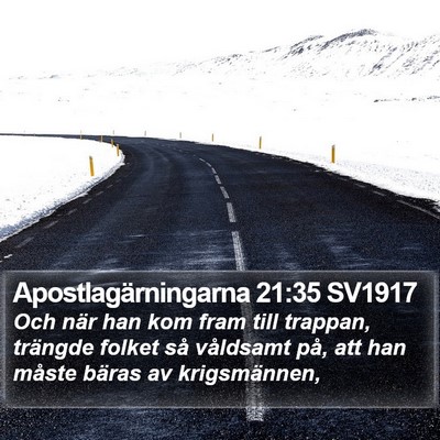 Apostlagärningarna 21:35 SV1917 Bible Verse Image