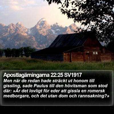 Apostlagärningarna 22:25 SV1917 Bible Verse Image