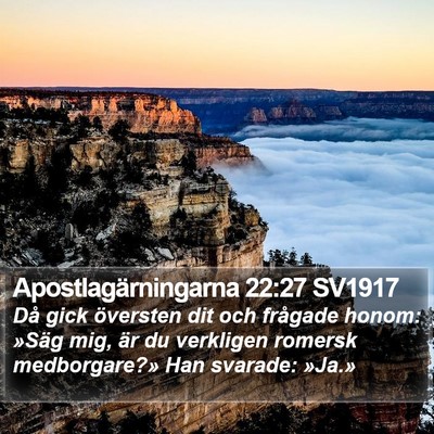 Apostlagärningarna 22:27 SV1917 Bible Verse Image