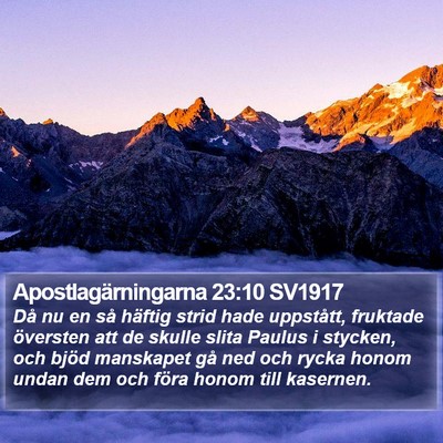 Apostlagärningarna 23:10 SV1917 Bible Verse Image