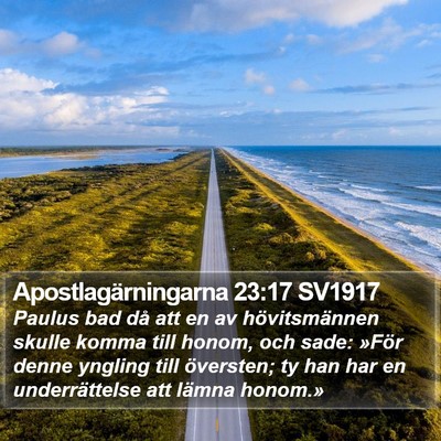 Apostlagärningarna 23:17 SV1917 Bible Verse Image