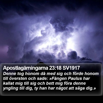Apostlagärningarna 23:18 SV1917 Bible Verse Image
