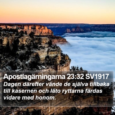 Apostlagärningarna 23:32 SV1917 Bible Verse Image