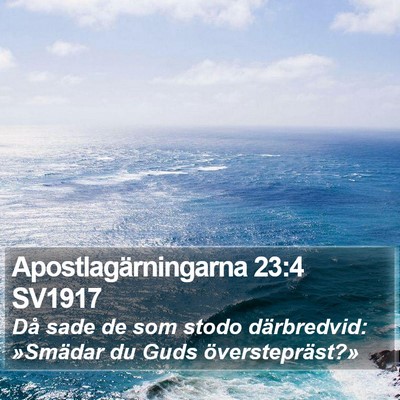 Apostlagärningarna 23:4 SV1917 Bible Verse Image