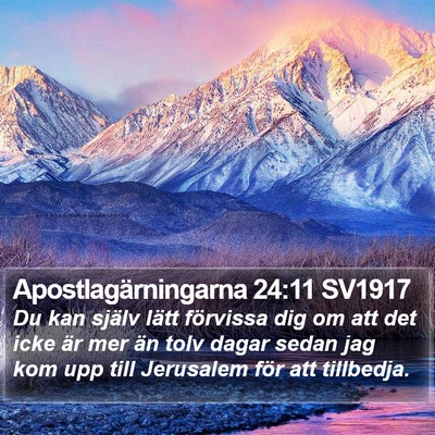 Apostlagärningarna 24:11 SV1917 Bible Verse Image