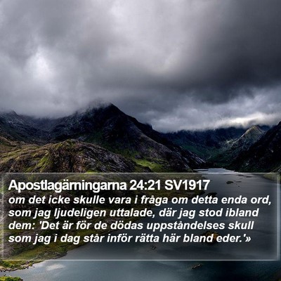 Apostlagärningarna 24:21 SV1917 Bible Verse Image