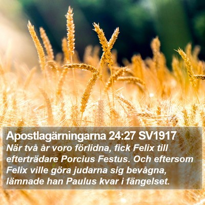 Apostlagärningarna 24:27 SV1917 Bible Verse Image