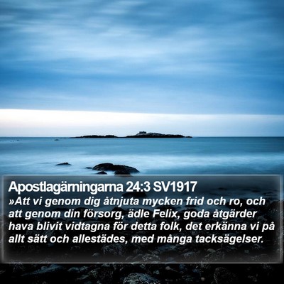 Apostlagärningarna 24:3 SV1917 Bible Verse Image