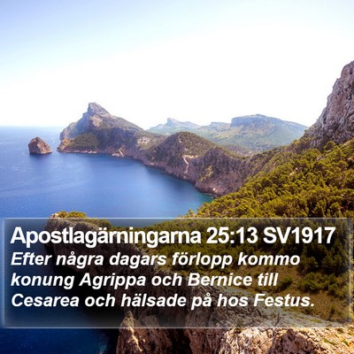 Apostlagärningarna 25:13 SV1917 Bible Verse Image