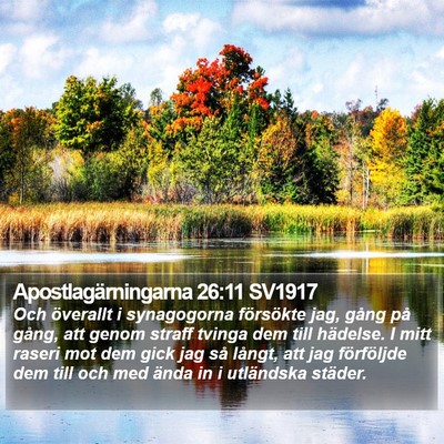 Apostlagärningarna 26:11 SV1917 Bible Verse Image