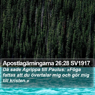 Apostlagärningarna 26:28 SV1917 Bible Verse Image