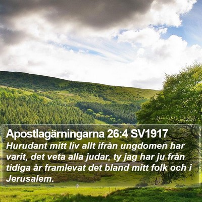 Apostlagärningarna 26:4 SV1917 Bible Verse Image