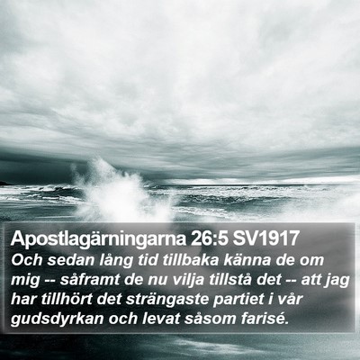 Apostlagärningarna 26:5 SV1917 Bible Verse Image