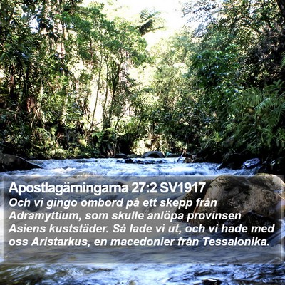 Apostlagärningarna 27:2 SV1917 Bible Verse Image