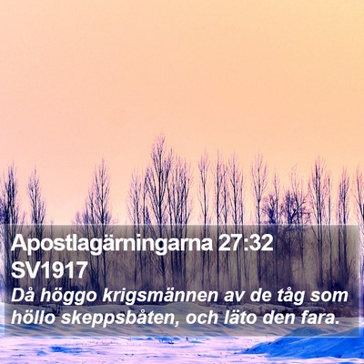 Apostlagärningarna 27:32 SV1917 Bible Verse Image