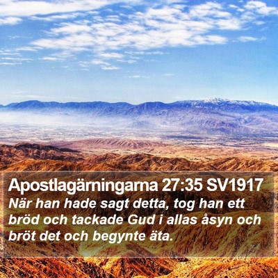 Apostlagärningarna 27:35 SV1917 Bible Verse Image
