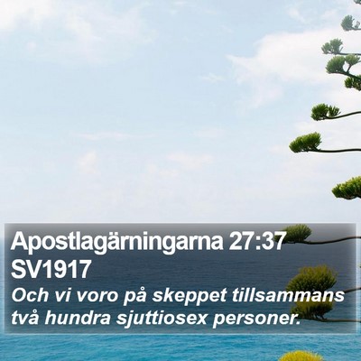 Apostlagärningarna 27:37 SV1917 Bible Verse Image