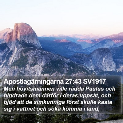 Apostlagärningarna 27:43 SV1917 Bible Verse Image