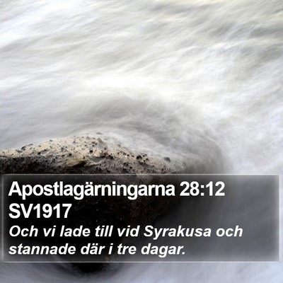 Apostlagärningarna 28:12 SV1917 Bible Verse Image