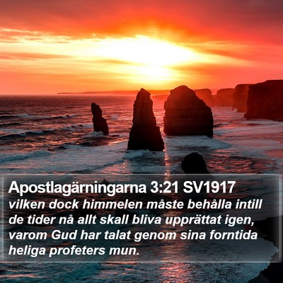Apostlagärningarna 3:21 SV1917 Bible Verse Image