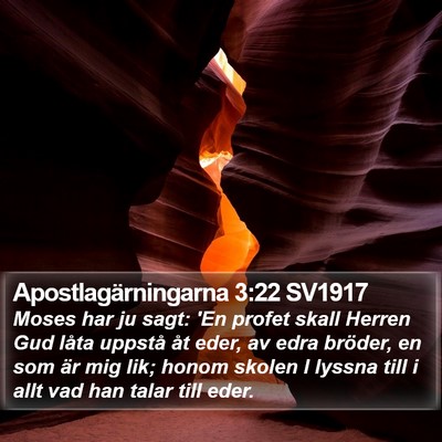 Apostlagärningarna 3:22 SV1917 Bible Verse Image