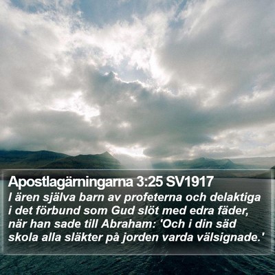Apostlagärningarna 3:25 SV1917 Bible Verse Image